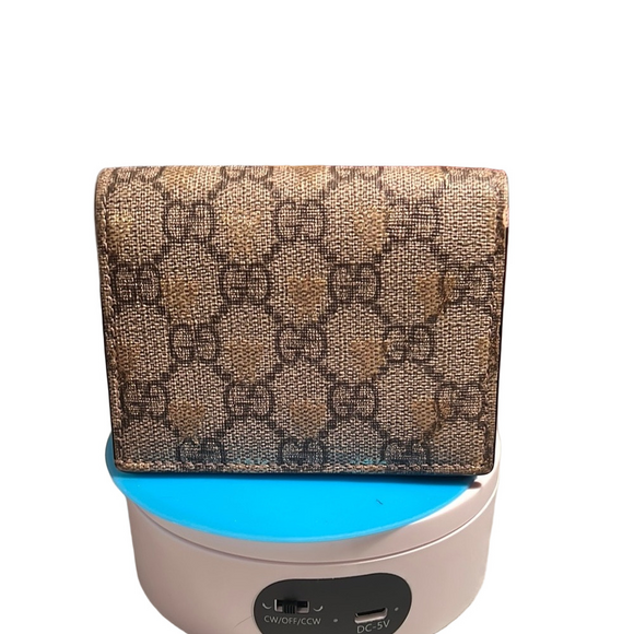 GUCCI Vintage Brown Monogram Leather Wallet EUC - Picture 9 of 10